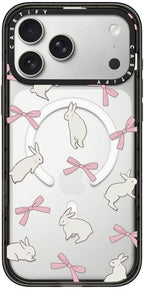 CASETiFY Impact iPhone 17 Pro Max Case [Slim/Compatible with Magsafe / 8.2 ft. 4X Military Grade Drop Protection] - Rabbit Ribbon - Clear Black