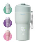 Papablic Pro Portable Bottle Warmer for Travel – 2.5 Min Fast Heating, Built-in Sterilizer, 5 Temp Settings, Baby Milk & Formula Warmer On the Go, Long Battery, Smart Keep Warm, Mint Green