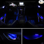 Automotive Door Handle Lights,12V 4pcs LED Interior Lights Multicolor Universal Fit for Car Interior Atmosphere Light (Blue)
