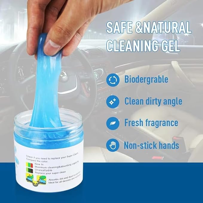 Car Cleaning Gel Compatible with Ford Bronco Sport, 200g Detailing Putty for Auto Vents, Dashboard, Cup Holders - Reusable Multifunctional Dust Remover,200g*2
