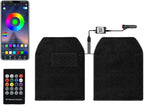 Interior Star Lights for Car, LED Starlights Floor Mats, Carpet Fiber Optic Foot Light Decoration (Set of 2)