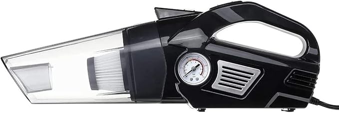 JYYBN High Power Corded Handheld Vacuum for Car Interior Cleaning, Wet/Dry 12V Best Car Vac with Portable Car Vacuum Cleaner, Digital Air Compressor Tire Inflator for Car Tires