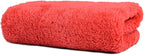 CARCAREZ Microfiber Car Wash Drying Towels Professional Grade Premium Microfiber Towels for Car Wash Drying 450GSM 16 in.x 16 in. Pack of 6 (6 Pack, Red)
