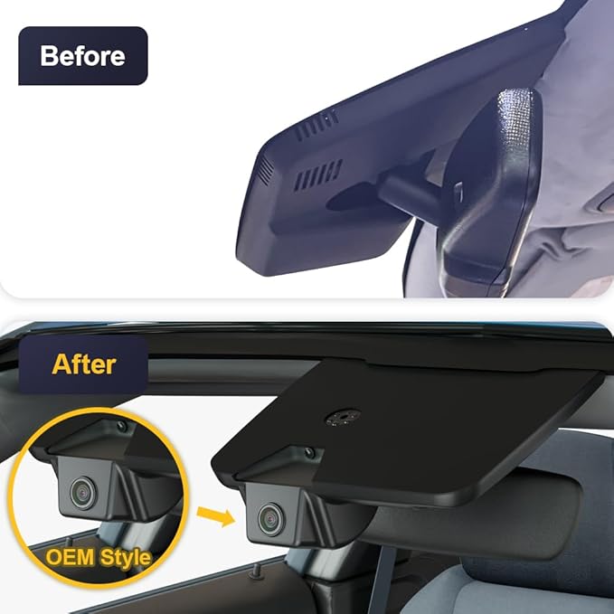 Fitcamx 4K Dash Cam Suitable for Kia Telluride 2023-2025 (Part NO#S9300), OEM Factory Look, UHD 2160P Video, Built-in WiFi & APP, Loop Recording, G-Sensor, Night Vision, Plug & Play, 64GB Card