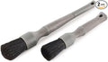 Detail Factory - TriGrip Boar’s Hair Detailing Brush Set - Professional 2-Piece Ergonomic Cleaning Kit