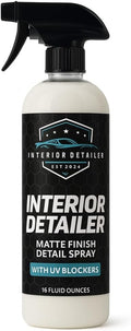 Interior Detailer – Clean, Protect & Restore | Matte Finish Spray for Dashboard, Vinyl, Plastic & Leather | Anti-Static, UV-Resistant, Non-Greasy Formula | 16 oz
