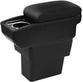 AULPHIKE Compatible with Nissan Note Armrest E-Power Center Console Organizer Armrests Double Layer Storage Space with Cup Holder