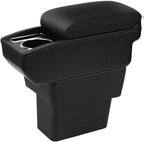 AULPHIKE Compatible with Nissan Note Armrest E-Power Center Console Organizer Armrests Double Layer Storage Space with Cup Holder