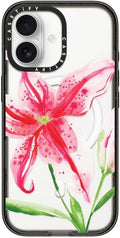 CASETiFY Impact iPhone 17 Case [Slim/Compatible with Magsafe / 8.2 ft. 4X Military Grade Drop Protection] - Stargazer Lily - Clear Black