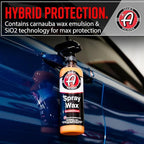 Adam's Polishes Spray Wax Gallon - Premium Infused Carnauba Car Wax Spray For Shine, Polish & Top Coat Paint Protection | Car Wash Enhancer & Clay Bar Lubricant | Car Boat Motorcycle RV Detailing