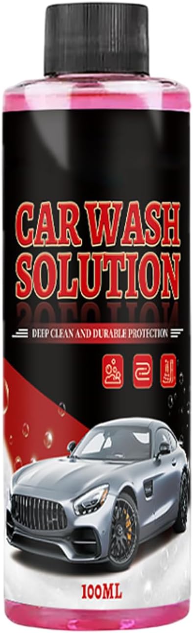 Vehicle Wash Soap - 100ml Concentrated Car Wash Soap, Foaming Car Cleaner For Auto Exterior, Eco-Friendly Vehicle Wash Solution For Sedan, Truck, Suv – Multipurpose Car Shampoo & Stain Remover