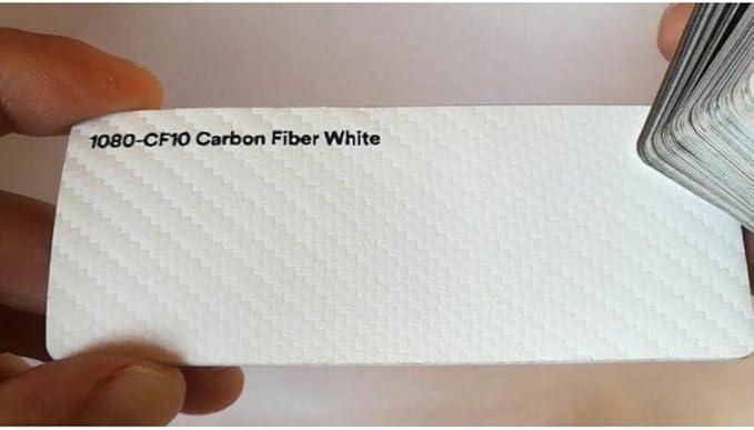 3M Car Wrap Roll 2080 White Carbon Fiber | CFS10 | (Sample 3in x 5in) | Automotive Vinyl Wrap for Cars - Car Interior Wrap & Exterior