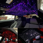 AMKI High Brightness 32W Twinkle 1000pcs Fiber Optic Starlight Headliner Kit 0.03in 16.4ft Fiber Strands RGBW Sound Activated APP Remote Control for Car Home Roof Ceiling Decoration