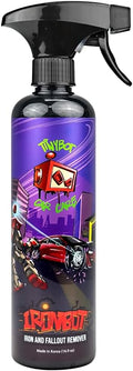 Tinybot Ironbot - Iron & Fallout Remover Spray - for Cars - Removes Iron, Brake Dust & Contaminants- Safe on Wheels, Paint, Brakes, Tires, Rims, Etc. - Quick Sustain Technology - pH Neutral - 16.9 oz