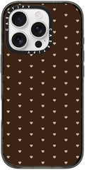CASETiFY Impact Case for iPhone 16 Pro [8.2ft 4X Military Grade Drop Protection/Compatible with Magsafe] - Choco Dots - Clear Black