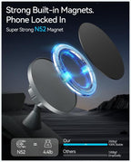 Phone Mount for Tesla Cybertruck The Ultimate Magnetic Phone Holder for Tesla Cybertruck Accessories | 360° Adjustable All-Metal Dash Mount with Strong Magnets Secure Clip-On Design Leaves No Residue