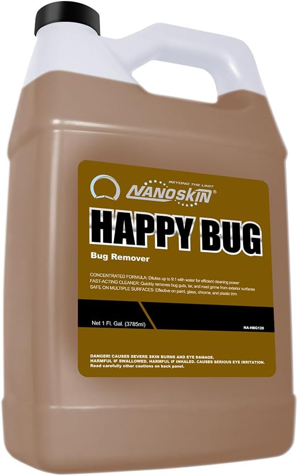 Nanoskin Bug Remover 1 Gallon – Exterior Cleaner & Degreaser for Bug Residue, Grime, Plastic, Metal, Chrome, Windows & Mirrors – Safe for Car Paint, Wax, Clear Coat, Trucks, Motorcycles & RVs
