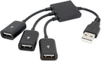 JSER USB 2.0 to 3 Ports Hub Expansion Expander Multiple Cable 480Mbps Bus Power for Laptop Notebook PC Mouse Flash Disk