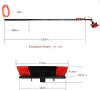 Cleaning Brush and Pole Water Fed, 3.6-11M Telescopic Rod Window Cleaning, for Photovoltaic Panel Cleaning, Trucks Windows, Window Glass Wall,30FT/9M (18FT/5.4M)