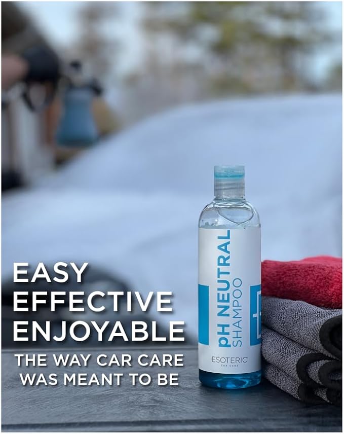 ESOTERIC pH Neutral Best Car Wash Shampoo 16oz | Advanced Foam Technology | Ultra-Concentrated Auto Soap for Foam Cannon & Bucket Wash | Scratch-Free Formula | Enhanced Lubrication & Fresh Scent