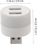 Cabilock 2pcs USB Night Light Dock Holder Hub Ports USB Extender Portable Atmosphere Light for Home Hotel Car