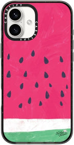 CASETiFY Impact Case for iPhone 16 Plus [8.2ft 4X Military Grade Drop Protection/Compatible with Magsafe] - Watermelon - Clear Black