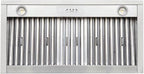 CHETTO C 36'' Range Hood 610 CFM Insert Stainless Steel Ducted Kitchen Vent Hood with LED Lights, 4-Speeds, 3 Pcs Dishwasher Safe Baffle Filters (36 inch, Stainless steel)