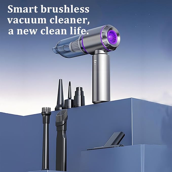 Car Vacuum Handheld Cleaner,Portable Cordless 21000Pa High Power Hand Held 3-Speed Adjustment and Multi-Nozzles Cleaner for Home, Car, Office, Pet Hair