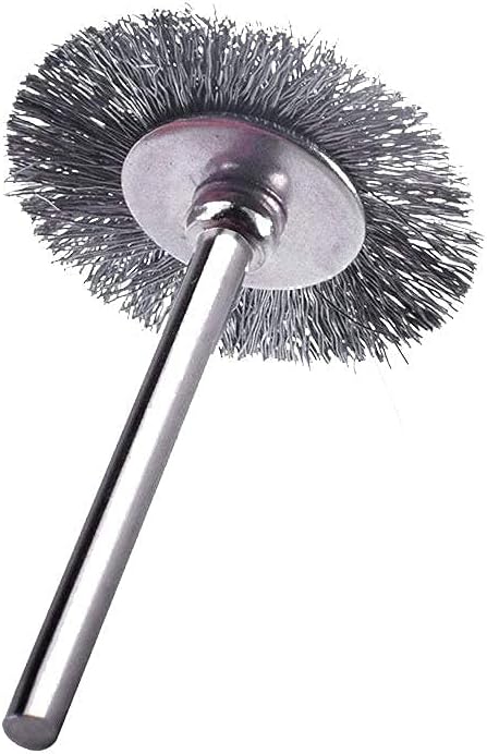 15 Pcs T Shape Stainless Steel Wire Brushes Wheel 1/8'' Mandrel Rust Removed Polishing Wheel for Dremel Rotary Tool