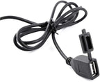 Ultra Compact USB Direct Hardwire Adapter Kit, Waterproof Power Cord Supply Port Car Hard Wire Charger Charging Cable Socket Step Down Converter Outlet for Motorcycle Smart Phone GPS Dash Camera