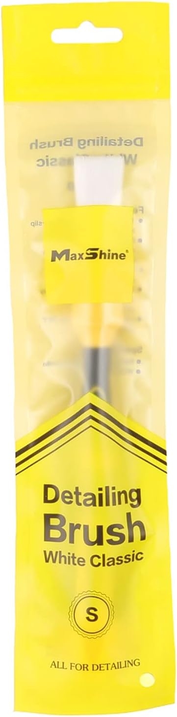 Maxshine Large #12 Universal White Classic Detailing Brush – Soft, Durable Synthetic Bristles – High-Density Brush for Interior & Exterior Cleaning – Premium Car Detailing Tool
