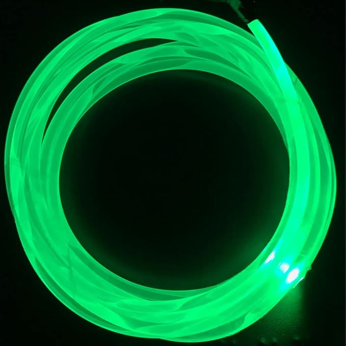 10ft Super Bright MMA Plastic Optic Fiber Side Glow for LED Light Source - Soft Optical Fiber Guide Strip (Diameter 0.55in)