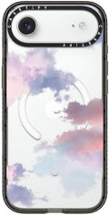 CASETiFY Impact iPhone Air Case [Slim/Compatible with Magsafe / 8.2 ft. 4X Military Grade Drop Protection] - Clouds - Clear Black