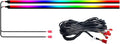 HMYC Dream color Acrylic Interior Car Lights, 2 Pieces 110cm/43.3inch 128 Colorful Car LED Strip Light RGB Fiber Optic Rainbow Ambient Lighting bar, Universal Decoration Dynamic Atmosphere Neon Lights