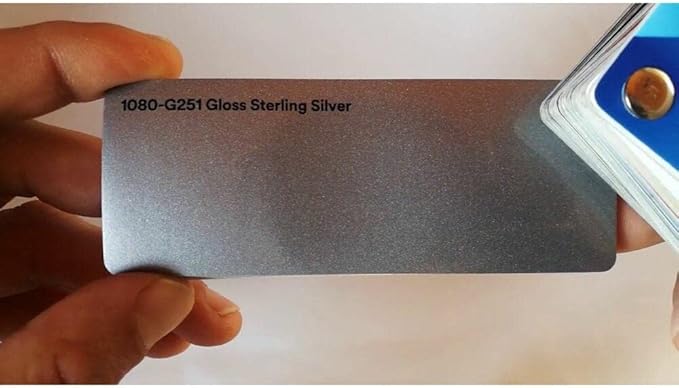 3M Car Wrap Roll 2080 Gloss Sterling Silver | G251 | (5ft x 20ft (100 Sq/ft)) | Automotive Vinyl Wrap for Cars - Car Interior Wrap & Exterior | w/Free Instawraps Pro Glove