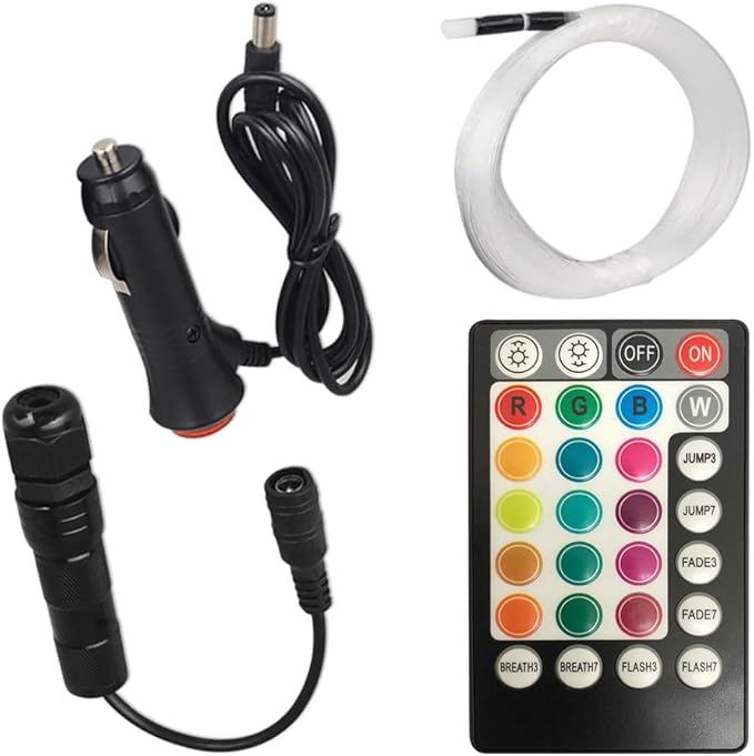 1Set Car Fiber Optic LED Lights Multicolor RGBW Star Ceiling Roof Headliner Lights Fiber Optic Lights Kit 2W 12V