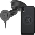 Quad Lock Heavy Duty Suction Car Phone Mount with MAG Phone Case and MAG Wireless Charging Head for iPhone XR