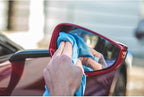 The Rag Company - Diamond Weave Glass & Window - Detailing Towels to Polish Mirrors & Chrome, Snakeskin Like Texture, Lint-Free, Streak-Free, 280gsm, 16in. x 16in, Blue (6-Pack)