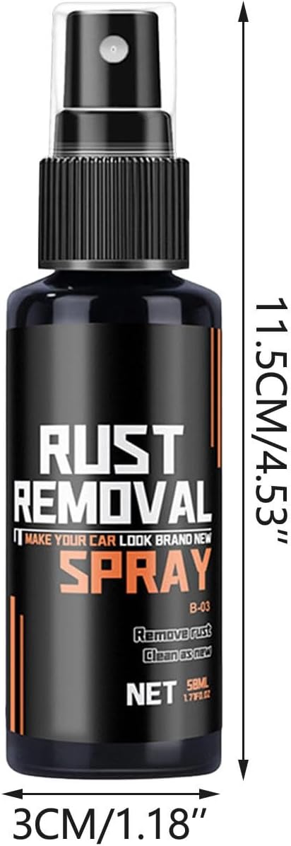 Rust Remover Spray,Rust Remover Spray for Metal, Wheel Hub & Paint Safe Rust Dissolver for Cars/Trucks, Multi Purpose Instant Cleaning Coating Agent,Rustout Instant Remover Spray (50ML)