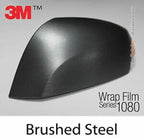 3M Car Wrap Roll 2080 Brushed Steel | BR201 | (5ft x 25ft (125 Sq/ft)) | Automotive Vinyl Wrap for Cars - Car Interior Wrap & Exterior | w/Free Instawraps Pro Glove