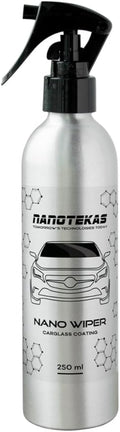 Ceramic Coating for Cars - Nano Wiper Auto Protection Spray Wax - 250 ml Windshield Water - Glass Guard Car Sealant in Your Car Wax Kit - Hydro Shield for More Visibility