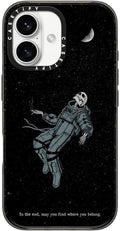 CASETiFY Impact Case for iPhone 16 [Slim / 8.2 ft. 4X Military Grade Drop Protection/Compatible with Magsafe] - Somehow, Someday - Clear Black