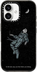 CASETiFY Impact Case for iPhone 16 [Slim / 8.2 ft. 4X Military Grade Drop Protection/Compatible with Magsafe] - Somehow, Someday - Clear Black