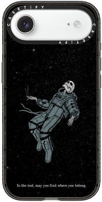 CASETiFY Impact iPhone Air Case [Slim/Compatible with Magsafe / 8.2 ft. 4X Military Grade Drop Protection] - Somehow, Someday - Clear Black