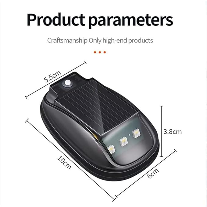 Solar-Powered Car Roof Light – Waterproof, Remote Control & Easy Installation, Solar Car Roof Light Kit, 8 Colors Wireless LED Strobe Lights with Remote Control for Trucks, Motorcycle, Vehicle (4pcs)