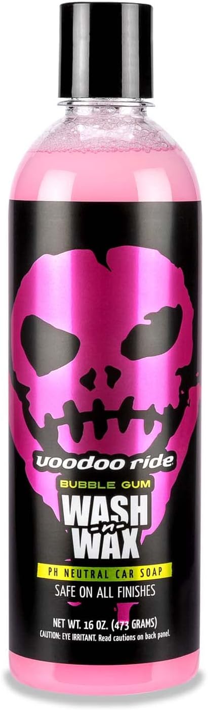 Voodoo Ride ® VR-1000 Bubble Gum Wash-N-Wax Pink Bubble Gum Scented Car Wash Soap 16oz