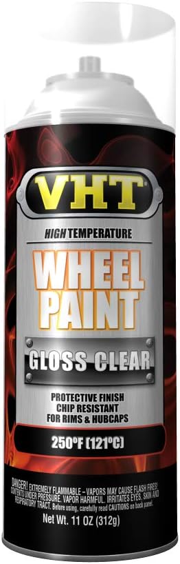 VHT SP184 Clear Coat Wheel Paint Can - 11 oz, Gloss Clear