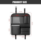 Car Backseat Organizer, 4 Storage Pockets Vehicle Back Seat Protector Kick Mat with Touch Screen Tablet Holder, Automotive Travel Storage Accessories, Universal for Truck SUV RV