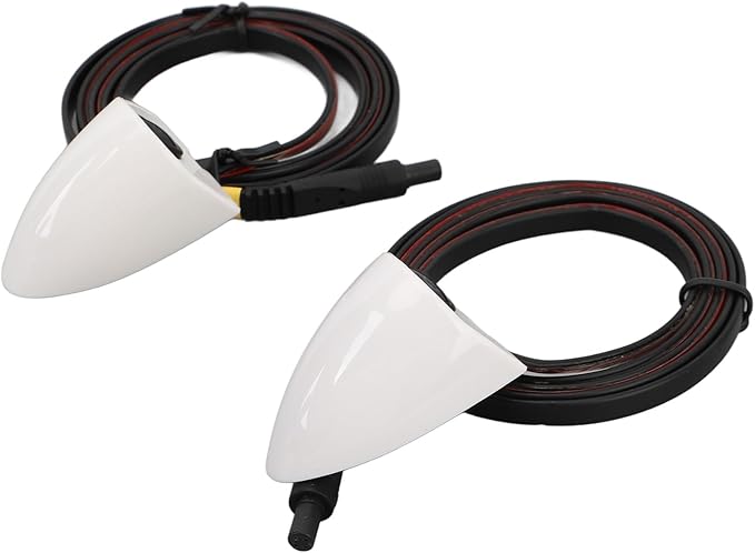 Car Blind Spot Camera, Car Blind Spot Camera Night Vision Assist Tape Mounting Left Right Side View Camera for Car Surveillance System (White)