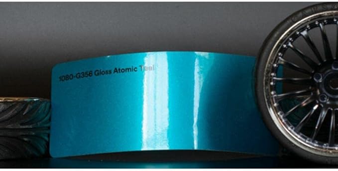3M Car Wrap Roll 2080 Gloss Atomic Teal | G356 | (Sample 3in x 5in) | Automotive Vinyl Wrap for Cars - Car Interior Wrap & Exterior